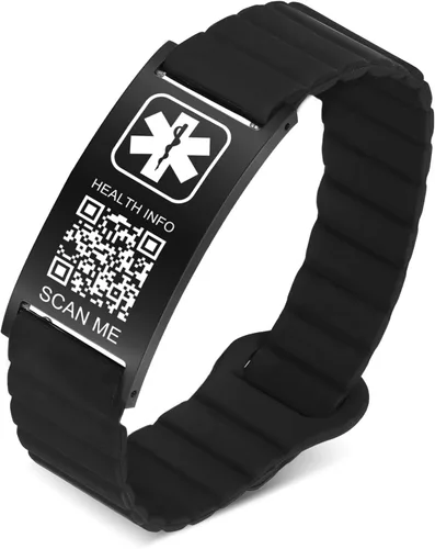 Vista 19 de Medical Bracelets for Men Women with QR Code Medical Alert ID Bracelets