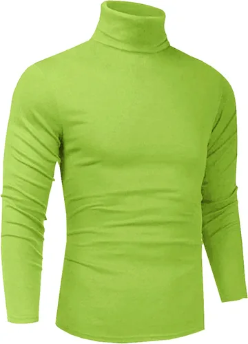 Vista 111 de Camiseta de manga larga para hombre, ajustada, ligera, con cuello de tortuga