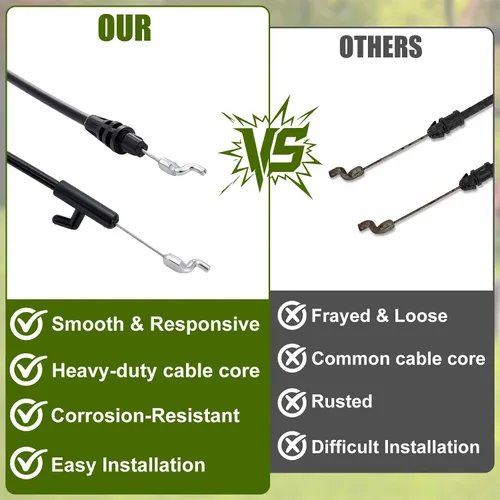 Vista 4 de Podoy 946-04661A Cable de control de cortacésped, 51 pulgadas Sustituye a 946-04661 746-04661 746-04661A, compatible con MTD, Troy-Bilt TB100