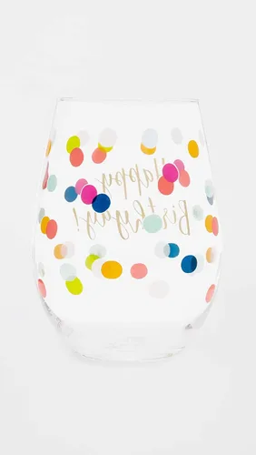 Vista 3 de Slant Collections Copa de vino para regalar copa de vino sin tallo, 20 onzas, Happy Birthyay!