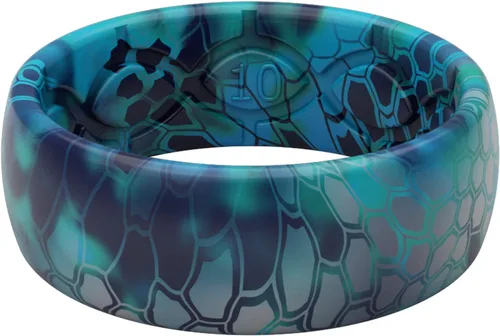 Vista 7 de Groove Life Anillo de boda de silicona de camuflaje para hombre Highlander