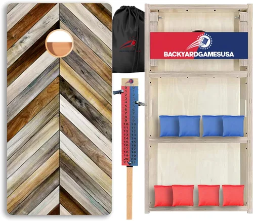 Vista 71 de CornholeGamesUSA Pro - Juego de tablas de Cornhole Fabricado en Estados Unidos Abedul báltico 3/4 Sin rebote Patas triples gruesas Dos 1