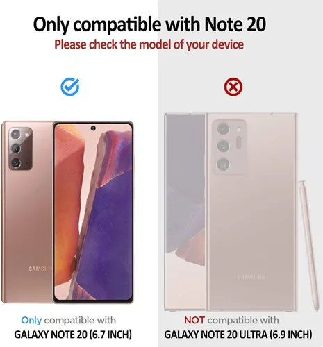 Vista 4 de Lanhiem Funda para Galaxy Note 20, Protector de Pantalla Integrado con Película para Huella Dactilar Funda Impermeable a Prueba de Polvo, Cubierta