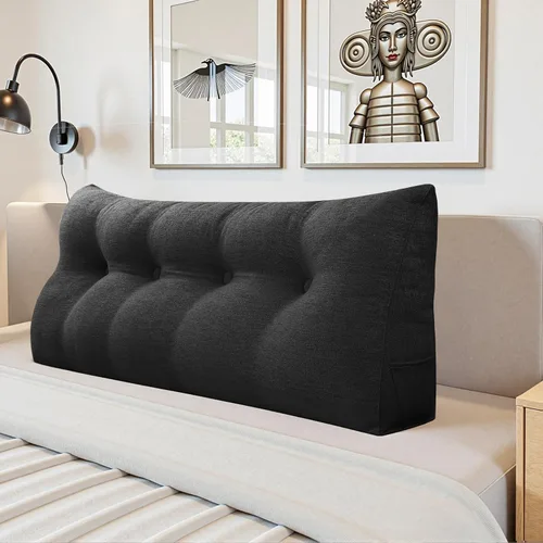 Vista 26 de Almohada de Cuña para Cabecero - Almohada Triangular para Cabecero de Cama, Almohada de Cuña para Descanso en la Cama, para Sentarse en la Cama