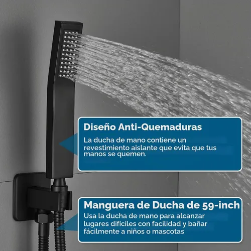 Vista 5 de Sistema de ducha de lluvia con boquilla de bañera