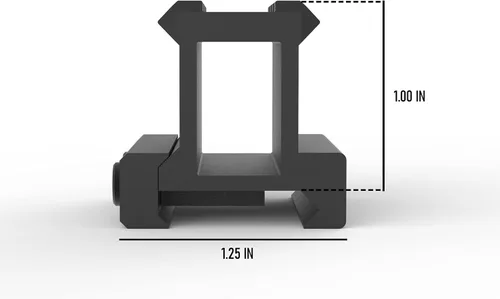 Vista 2 de Monstrum Lockdown V3 Picatinny - Soporte elevador con base de tope de retroceso 1.5 pulgadas de longitud Perfil alto
