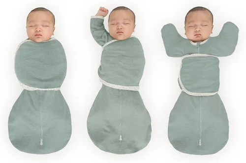 Vista 21 de SwaddleDesigns Saco Envolvente Omni de 6 Vías con Brazos Arriba para Recién Nacido, Más Opciones para Calmar el Reflejo de Sobresalto, Mejora