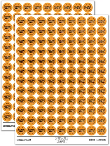 Vista 9 de Más de 200 pegatinas redondas sin gluten, acabado brillante, tamaño de 0.50 pulgadas, color negro