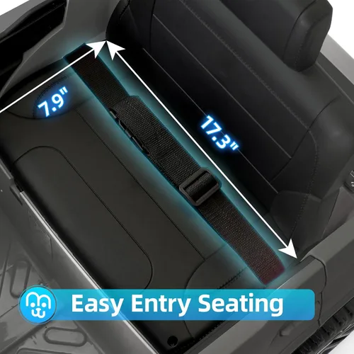 Vista 7 de MINIATURE MOTORS Camioneta eléctrica de 12 V con batería de 7 Ah para niños, camioneta eléctrica con maletero con control remoto, Bluetooth, música