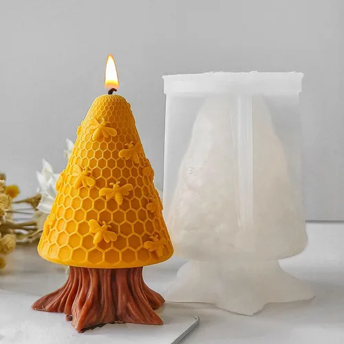 Vista 5 de Molde multiusos para manualidades – Molde de silicona para rosas – Manos de garra, rosa, calavera, fantasma, molde de vela 3D – Moldes para hacer