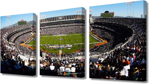 Vista 65 de TUMOVO MetLife Stadium - Decoración de pared de Nueva York, 3 piezas, lienzo, arte de pared para decoración del hogar, juegos de fútbol americano