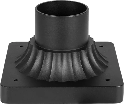 Vista 8 de Darkaway Soporte de base de poste para exteriores, adaptador de luz de poste de 3 pulgadas, base de montaje en muelle con acabado negro mate