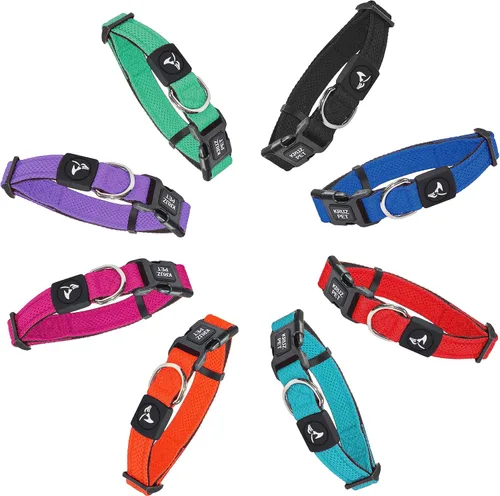 Vista 6 de Kruz Collar de perro para perros pequeños (ancho - 5/8 pulgadas, cuello - 8-12 pulgadas) banda ajustable para el cuello para mascotas con acolchado