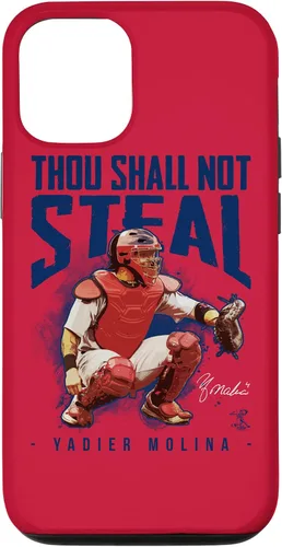 Vista 28 de Yadier Molina - Carcasa para iPhone 17, diseño de "Thou Shall Not Steal