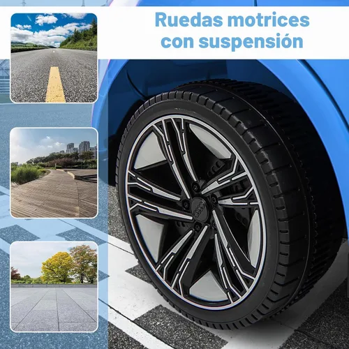 Vista 9 de OLAKIDS Audi RS e-tron GT - Vehículo eléctrico con licencia de 12 V para niños, con control remoto, juguete alimentado por batería para niños Azul