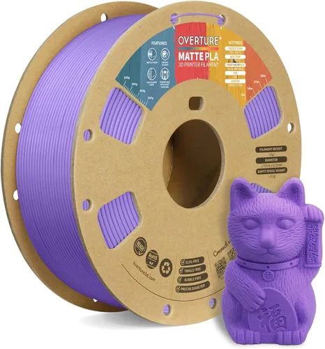 Vista 51 de OVERTURE Matte PLA Filament 1.75mm 1kg for FDM 3D Printer (Baby Pink)