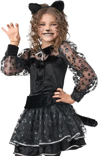 Vista 2 de Cats Girls Dress Costume for Halloween Cosplay, Child