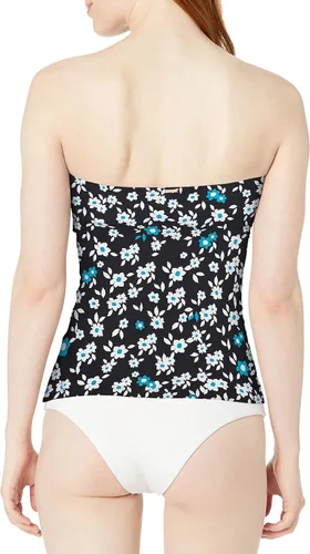 Vista 2 de Anne Cole Top de natación tipo tankini con nudo frontal fruncido para mujer