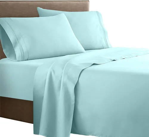 Vista 13 de Juego de sábanas para dormitorio de 4 piezas, colección 1500 Clara Clark.