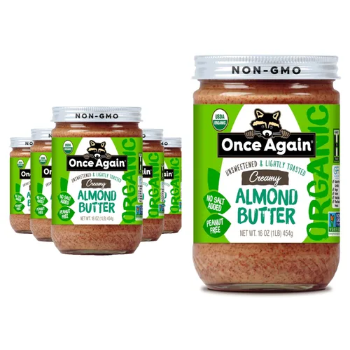 Vista 7 de Onceagain Mantequilla de almendra orgánica ligeramente tostada y cremosa 16 oz