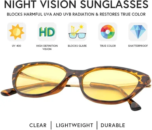 Vista 3 de VITENZI Gafas de sol de conducción visión nocturna Gafas de sol ojo de gato Verona