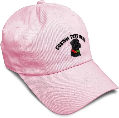 Vista 10 de Gorra de béisbol suave negra con cabeza de laboratorio bordada para perros, sarga de laboratorio negra, de algodón, con mosca de dragón, sombreros