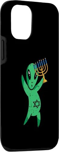 Vista 3 de Funda para iPhone 15 Alien Menorah Hanukkah Star Of David Janukah Jewish Holiday Case