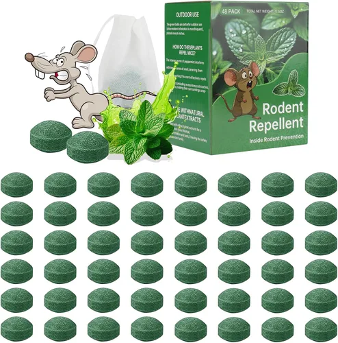 Vista 8 de Mouse Rodent Repellent, 24 Pack Peppermint Lemon Oil Mice Repellent for Squirrel Rats Spider Pests, Natural Deterrent for Kitchen, Warehouse, Car