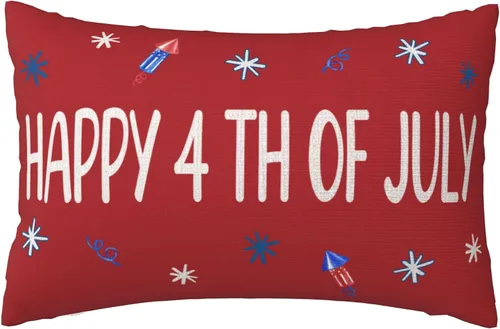 Vista 43 de Fundas de almohada de lino del 4 de julio de 1776, funda de almohada de lino para el Día de la Independencia, decoración de funda de almohada