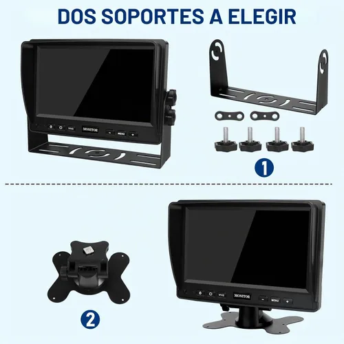 Vista 5 de Cámara de respaldo para camión RV con AHD 1080P 7 "Monitor+Kit de cámara