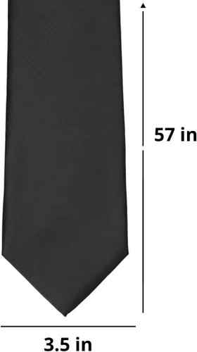 Vista 514 de tiemart Corbata de color sólido para hombre Longitud estándar