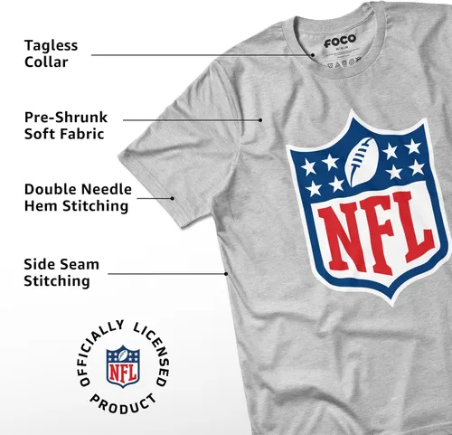 Vista 6 de FOCO Sudadera unisex de cuello redondo con logotipo de equipo universitario de la NFL