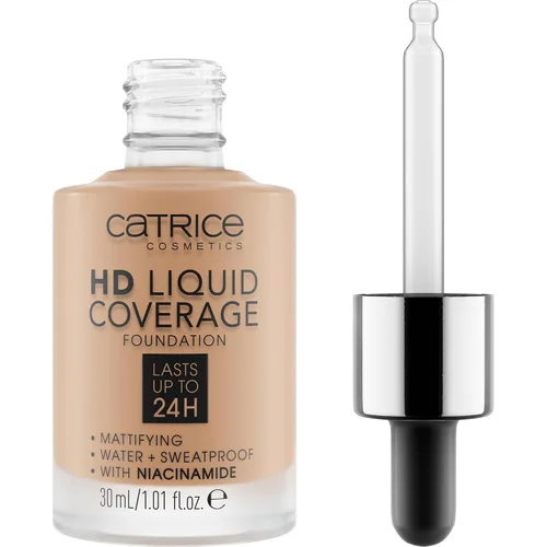 Vista 21 de Catrice Base de cobertura líquida HD, impecable, de alta cobertura, vegana y libre de crueldad (002 beige porcelana)