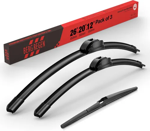 Vista 21 de BERG REGEN Escobillas limpiaparabrisas de 15"+15" con escobilla trasera de 13" - Juego de repuesto automotriz para Jeep Wrangler JK 2008 2009 2010