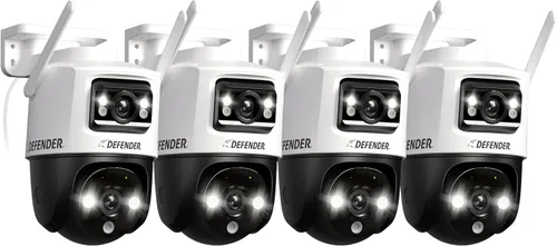 Vista 10 de Defender Guard Pro 3K Plus Dual Lens PTZ WiFi 6/Cámara de seguridad Bluetooth, cámaras de alimentación enchufables para seguridad en el hogar