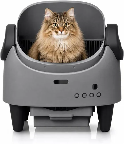 Vista 8 de Takywep Caja de arena inteligente autolimpiante superior abierta, bandeja de arena automática para gatos Blanco