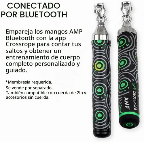 Vista 3 de Crossrope AMP - Manijas de cuerda de saltar inteligentes con conectividad