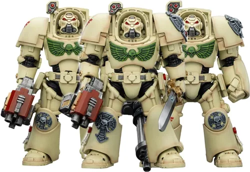 Vista 10 de JOYTOY Black Templars Warhammer 40k 1/18 Figura de acción Black Templars Terminator 1 con espada de poder y bolter de tormenta, regalos
