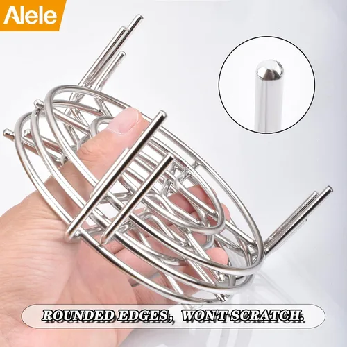 Vista 4 de Alele - 3 estantes de vapor, salvamanteles altos de acero inoxidable de 5.5 pulgadas para olla a presión eléctrica