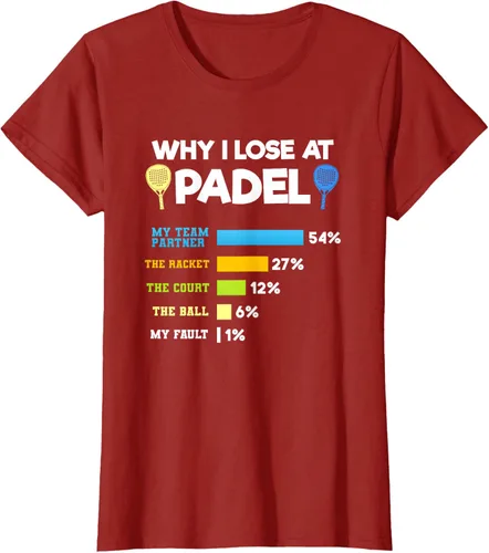 Vista 53 de Camiseta Why I Lose At Padel Answers Not My Fault