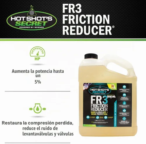 Vista 3 de Hot Shot's Secret FR3 Friction Reducer Oil Additive, 1 Gallon