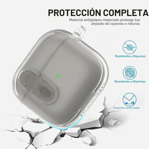 Vista 3 de Funda de protección contra caídas para AirPods Pro 2 con kit de limpieza B-Negro