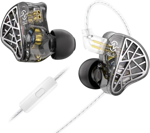 Vista 10 de CCZ NC02 - Monitores intraurales, auriculares con cable para juegos, graves profundos con cable sin micrófono, auriculares intrauditivos IEM de alta
