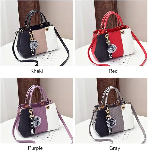 Vista 7 de Bolsos de mano para mujer, bolsos de mano de piel sintética para mujer