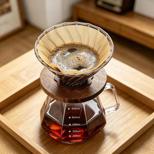 Vista 2 de BeeCa Manual pour over coffee maker, Heat Resistant Glass