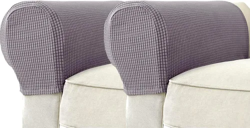 Vista 15 de Funda para reposabrazos, protector de muebles, fundas elásticas para brazos de sofá, funda lavable para sillón, funda de brazo para sofá, silla