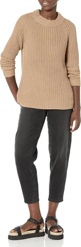 Vista 4 de Marca Tienda Goodthreads Suéter de algodón de ajuste relajado con cuello alto falso o cerrado para mujer