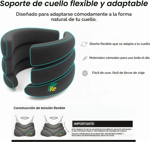 Vista 4 de Caldera, almohadilla para cuello Releaf, negra, REL100, normal, Negro, 1, 1