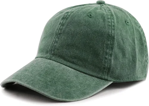 Vista 32 de The Hat Depot 100% algodón pigmento teñido de perfil bajo sombrero de papá seis panel casquillo 1. Negro.
