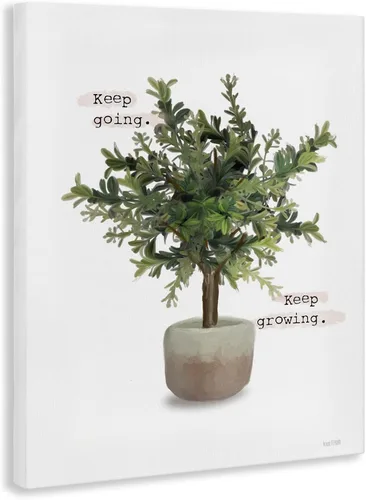 Vista 3 de Stupell Industries Lienzo decorativo para pared con plantas en maceta, diseño de House Fenway
